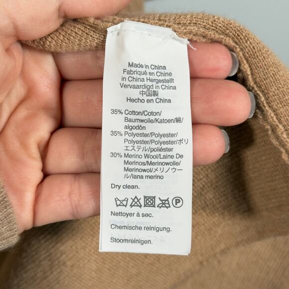 J.Crew Camel Merino Blend Sweater Coat Cardigan Quiet Luxury Cozy Neutral XS - Picture 8 of 8